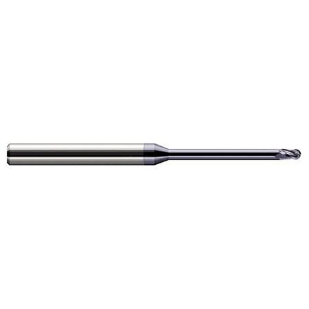 Harvey Tool 0.0250 in. Cutter dia. x 0.0380 in. x 5/16 Reach Carbide Ball End Mill, 4 Flutes, AlTiN Coated 768025-C3